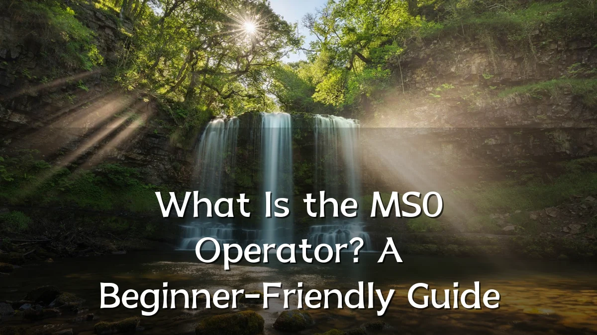 What Is the MS0 Operator? A Beginner-Friendly Guide