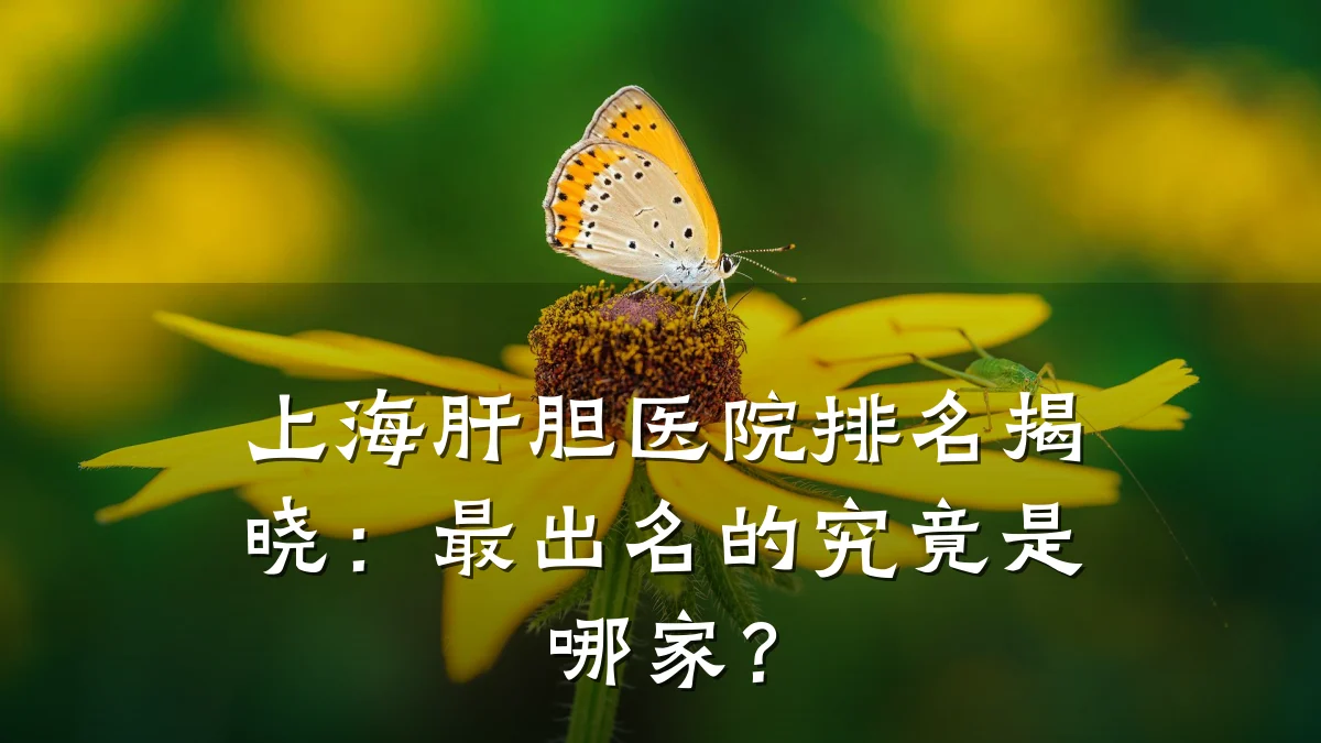 上海肝胆医院排名揭晓：最出名的究竟是哪家？