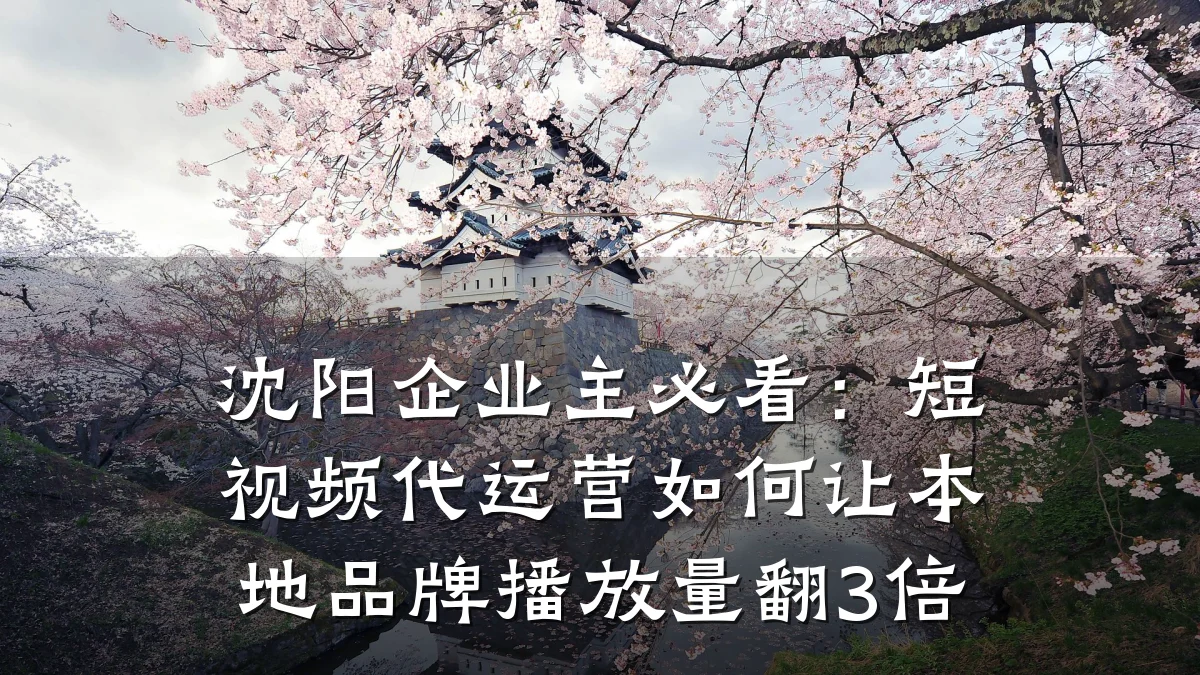 沈阳企业主必看：短视频代运营如何让本地品牌播放量翻3倍
