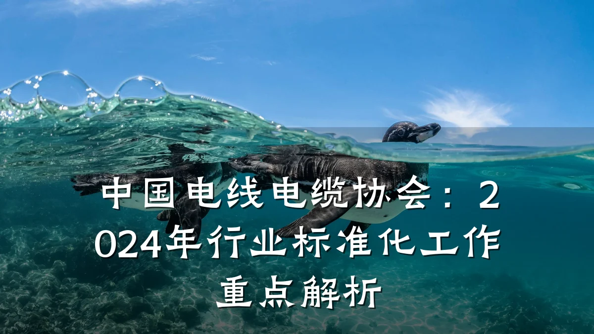 中国电线电缆协会:2024年行业标准化工作重点解析