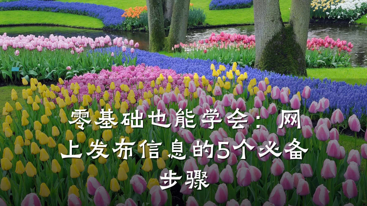 零基础也能学会:网上发布信息的5个必备步骤