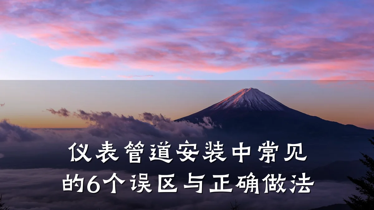 仪表管道安装中常见的6个误区与正确做法