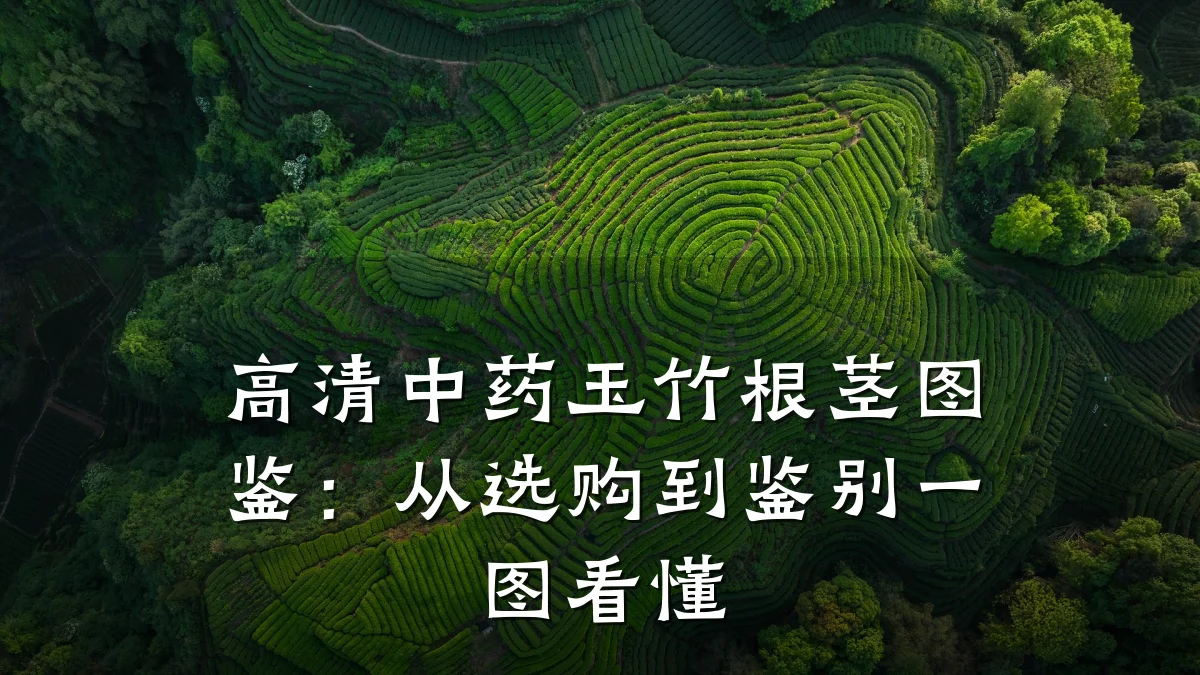 高清中药玉竹根茎图鉴:从选购到鉴别一图看懂