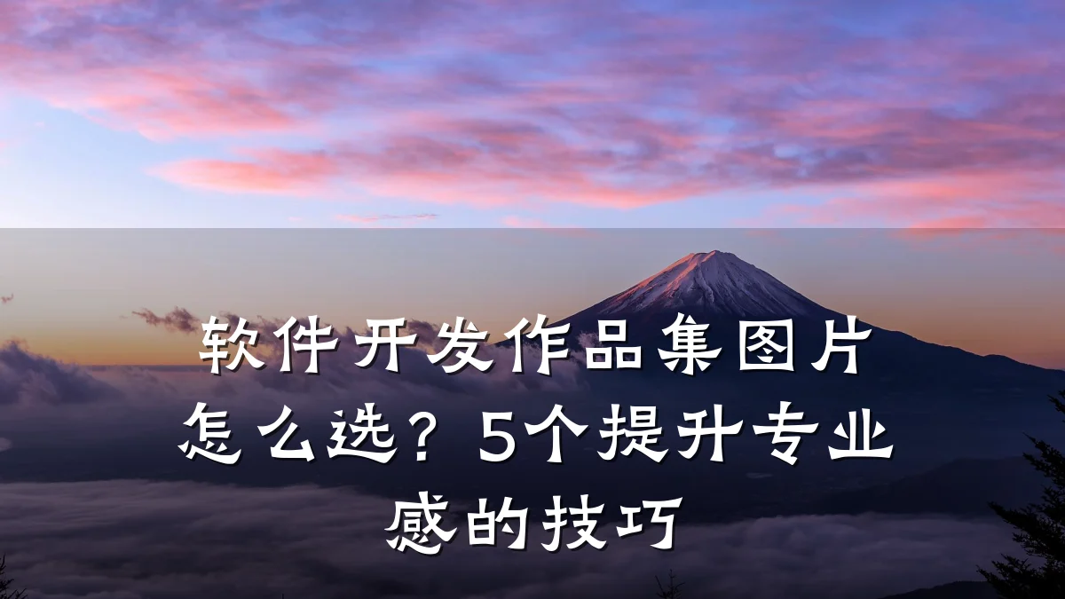 软件开发作品集图片怎么选?5个提升专业感的技巧