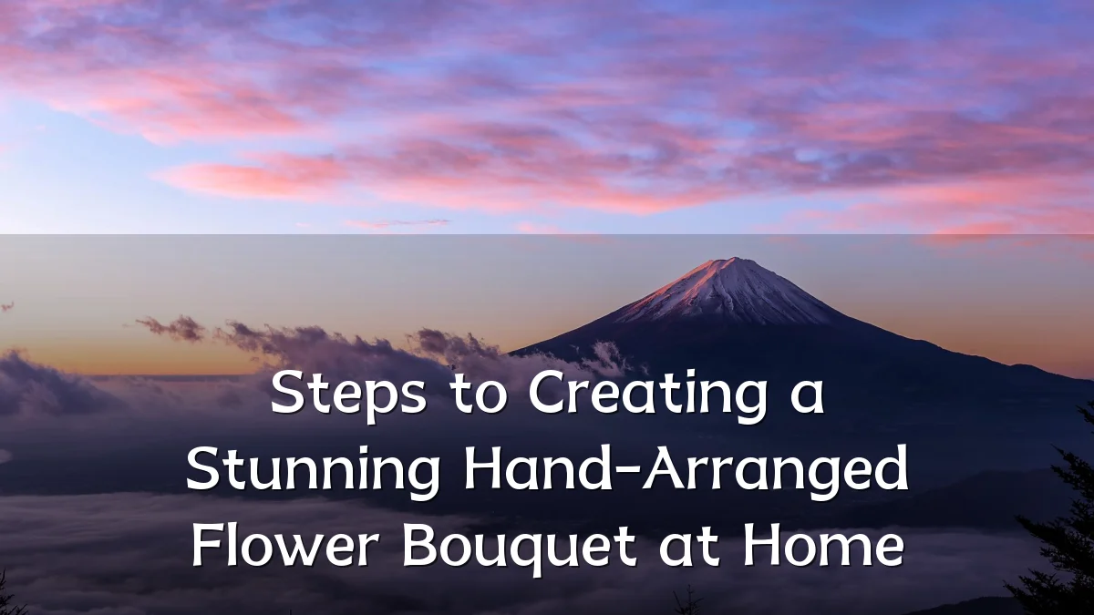 Steps to Creating a Stunning Hand-Arranged Flower Bouquet at Home