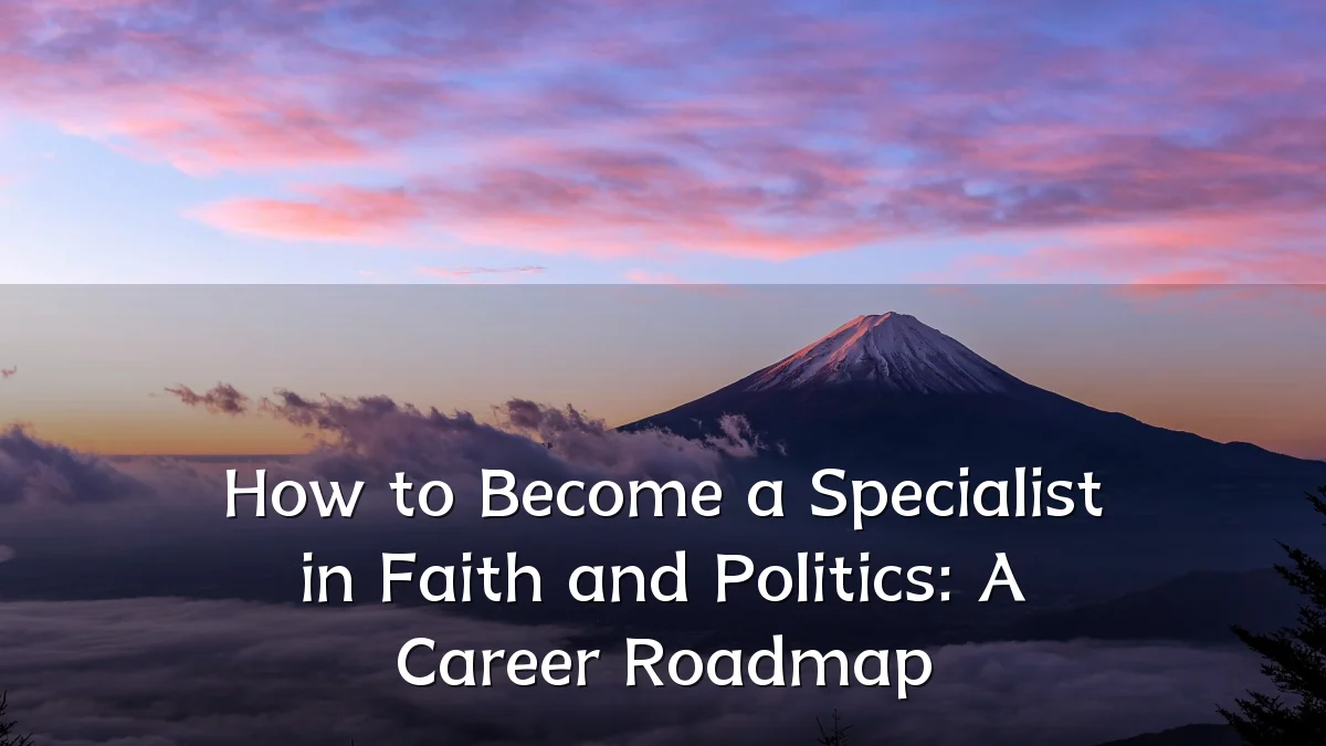 How to Become a Specialist in Faith and Politics: A Career Roadmap