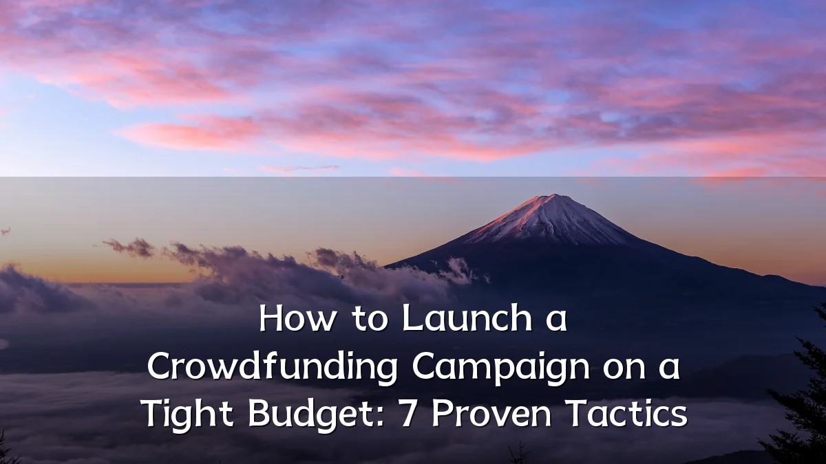 How to Launch a Crowdfunding Campaign on a Tight Budget: 7 Proven Tactics