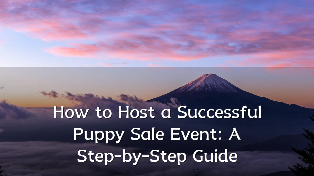 How to Host a Successful Puppy Sale Event: A Step-by-Step Guide