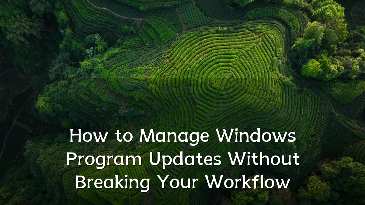 How to Manage Windows Program Updates Without Breaking Your Workflow